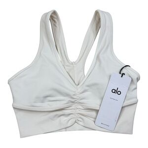 Alo Yoga Women's Wild Thing Bra, Ivory, S